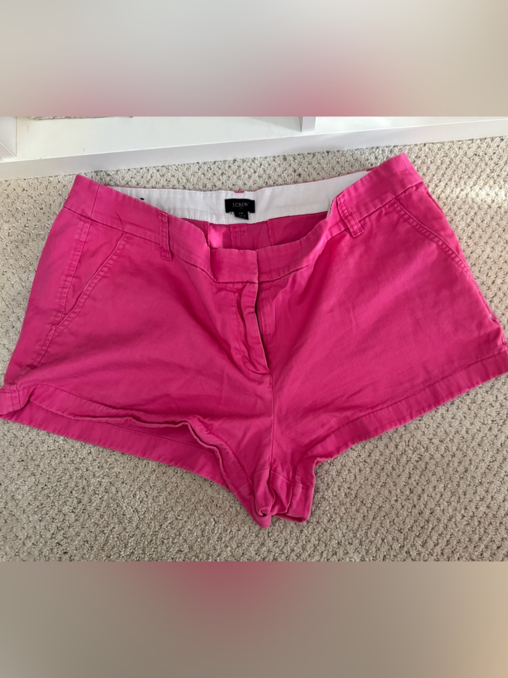 J. Crew Hot Pink High-Waist Shorts